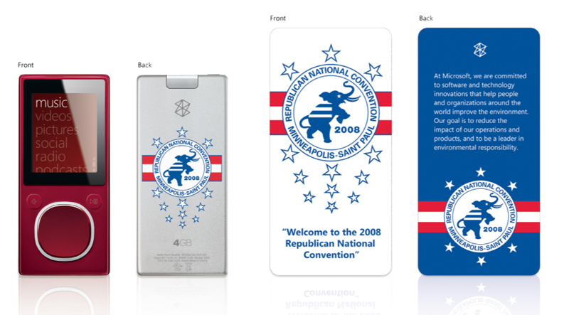 Illustration for article titled Democrats and Republicans Get Special Edition Zunes For Their Conventions